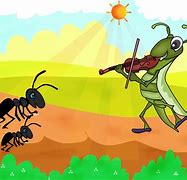 Image result for Ant and Grasshopper Cartoon