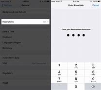 Image result for Restrictions Passcode iPhone 6