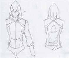 Image result for Assassin Hood Drawing
