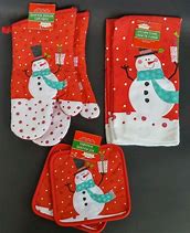 Image result for Christmas Dish Towels and Pot Holders