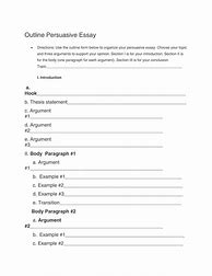Image result for Outline Template for Essay