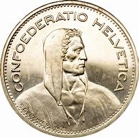 Image result for Confoederatio Helvetica 5 Franc Coin