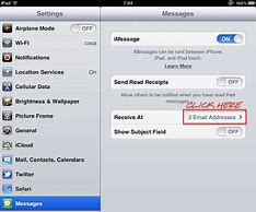 Image result for iPad iMessage Settings