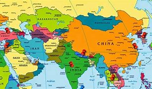 Image result for World Map Middle East Asia