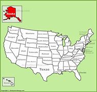 Image result for USA Map with Alaska