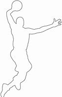 Image result for Basketball Player Outline Drawing