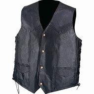 Image result for Black Leather Vest for Men