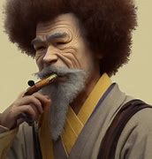 Image result for Painter Bob Ross Smoking
