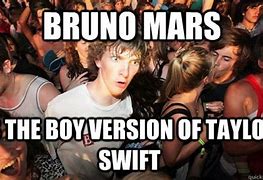 Image result for Taylor Swift Bruno Mars Meme