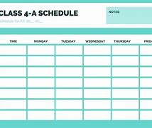 Image result for Free Class Schedule Template