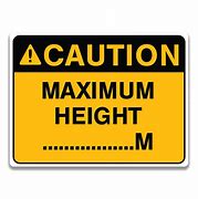 Image result for Sign Maximun Height Cartoon