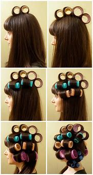 Image result for How to Curl Hair with Velcro Rollers