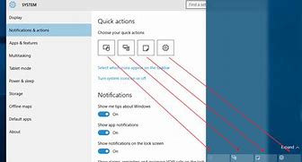 Image result for Action Center Settings Windows 10