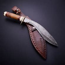Image result for Japanese Damascus Steel Knives with Wooden Sheaths