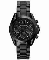 Image result for Michael Kors Black Leather Charm Watch