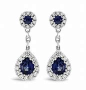 Image result for Sapphire and Diamond Drop Earrings