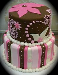 Image result for Pink and Brown Cake