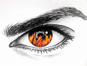 Image result for Three Prong Flame with Eyes Drawing