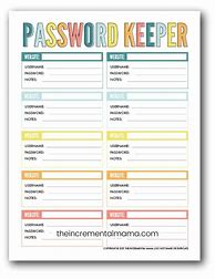 Image result for Password Keeper Book Printable