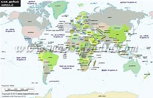 Image result for Wold Map in Tamil