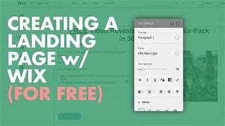 Image result for Wix Landing Page