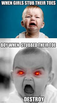 Image result for Black and White Crying Baby Meme