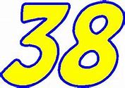 Image result for NASCAR Number Stickers 38