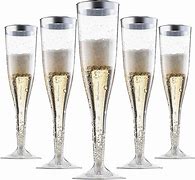 Image result for Champagne Plastic Flutes Stackable