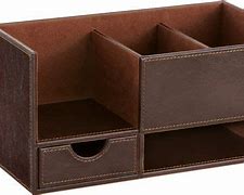 Image result for safco faux leather 2 shelf desk organizer