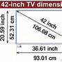 Image result for 42 TV Size