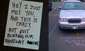 Image result for Funny Signs Left On Cars