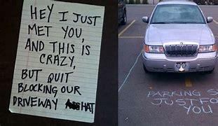 Image result for Funny Notes Left On Cars