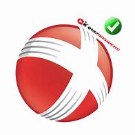 Image result for Red Ball with Grey X Logo