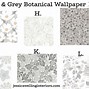 Image result for Black and White Botanical Wallpaper