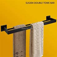 Image result for Black Bathroom Towel Bars