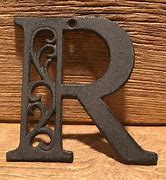 Image result for Fancy Wrought Iron Letter R
