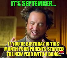 Image result for September Birthday Meme