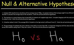 Image result for Null and Alternative Hypothesis