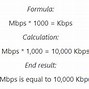 Image result for 10 Mbps to Kbps