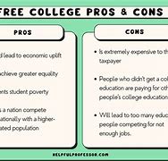 Image result for College Pros and Cons
