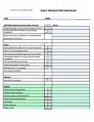 Image result for Production Checklist Template
