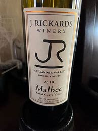 Image result for J Rickards Malbec Zanzi Curve Vines