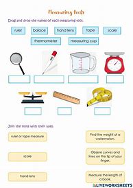 Image result for Measuring Tools Worksheet