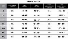 Size Chart Greg Norman Collection