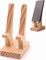 Image result for W9ooden iPad and Phone Stand