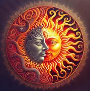 Image result for Psychedelic Art Moon and Sun