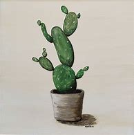 Image result for Cactus Painting with Plain Background