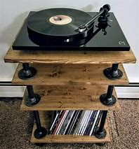 Image result for Rustic Record Player Stand