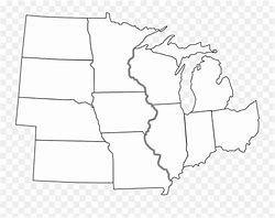 Image result for Blank Map of Midwest