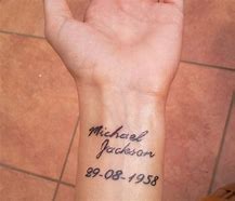 Image result for MJ Letter Tattoo